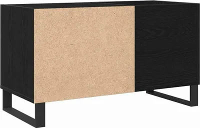 Produktbild von vidaXL Schallplattenschrank Schwarz Eichen-Optik 85 x 38 x 48 cm