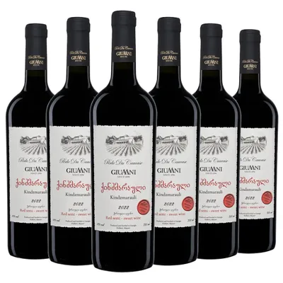 Produktbild von Giuaani Kindzmarauli Georgischer Rotwein Lieblich (6 x 0,75L)