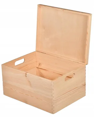 Produktbild von Holzkisten Holzkiste mit Deckel Große Holz Aufbewahrung
