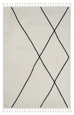 Obrázek produktu pro Koberec MY-RUG, Thea, 290x200, koberec s vysokým vlasem, moderní, marocký design, nadýchaný měkký, skandinávský vzor diamantů, obdélníkový tvar