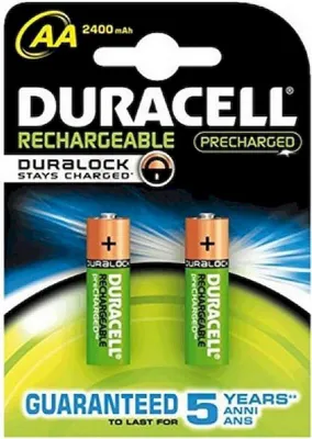 Produktbild von Duracell Akku 1,2V Stay Charged AA B2 Mignon AA 2500mAh 2er Blister Precharged