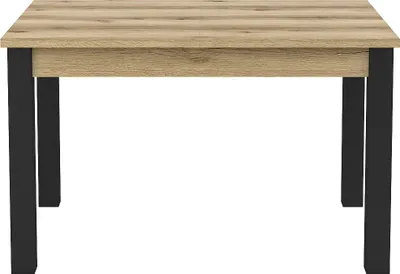 Produktbild von Furniture24 Tisch Olin 92 Esstisch ausziehbar 130x175 cm Esszimmertisch Appenzeller Fichte/Schwarz matt