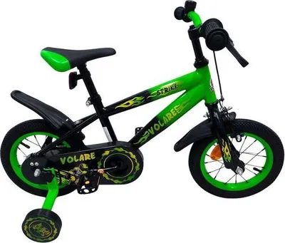 Produktbild von Volare Strike Kinderfahrrad - Jungen - 12 Zoll - Schwarz Grün
