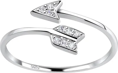 Produktbild von Ring „Liebespfeil“: Offener Ring Silber 925 57 (18.1 mm Ø)
