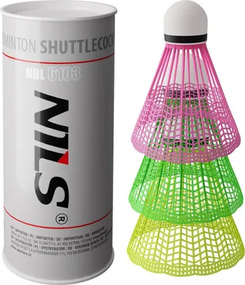 Produktbild von Farbenfrohes 3er-Set synthetischer Badmintonbälle