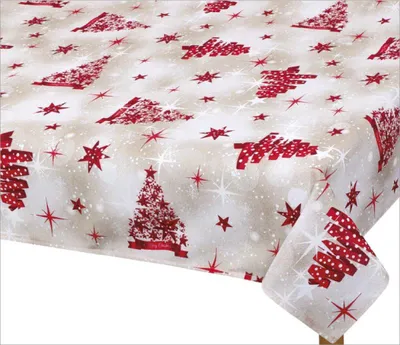 Obrázok produktu pre Obrus CHRISTMAS - 135x180 cm - červený,béžový