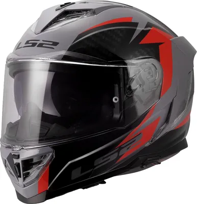 Produktbild von LS2 FF818 STORM III DYNAMO Integralhelm L in grau/rot