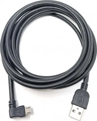 Produktbild von SYSTEM-S 2m meter Micro USB 2.0 Kabel gewinkelt 90 grad Winkelstecker (rechts/male) Datenkabel und Ladekabel
