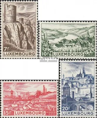 Produktbild von Briefmarken Luxemburg 1948 Mi 431-434 (kompl.Ausg.) postfrisch Landschaften