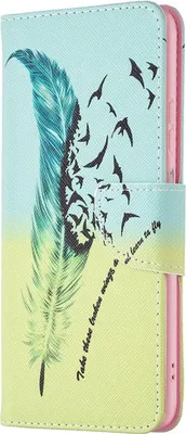 Produktbild von König Design Hülle kompatibel mit Samsung Galaxy A23 Kunstleder Handyhülle - Handy Case Feder