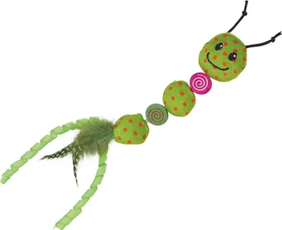 Produktbild von Nobby Katzenspielzeug Plüsch Wurm mit Catnip grün