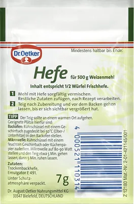 Produktbild von Dr. Oetker - Hefe - 4er 28g