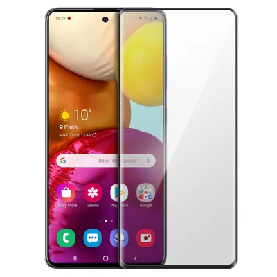 Image de Film de protection en verre premium pour Samsung Galaxy A71 - bord noir