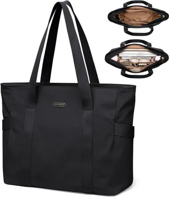 Produktbild von Handtasche 14 Zoll - Schwarz - Multifunktionale Schultertasche - Ideal für Arbeit und Schule - ShopFlot