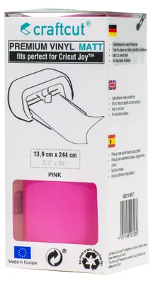 Produktbild von craftcut® Premium Plotterfolie matt 17 PINK 13,9 x 244 cm