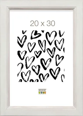 Image de Cadre en bois Deknudt S42L blanc 15 x 20 cm