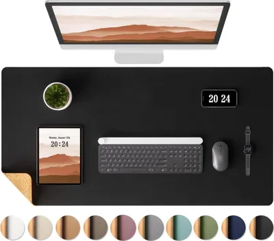 Obrázok produktu pre Aothia korková podložka na stôl Imitácia kože čierna 90x40cm