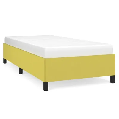 Image de Cadre de lit sans matelas Vert 100x200 cm Tissu