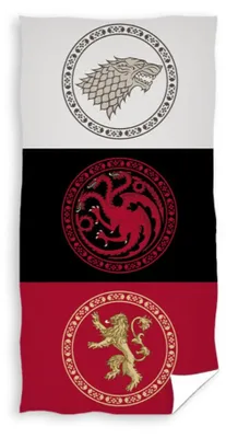 Produktbild von Game of Thrones Handtuch Strand Stark Targaryen Lannister Badetuch 70x140cm