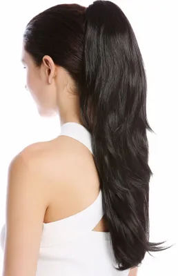Produktbild von WIG ME UP Zopf Pferdeschwanz lang glatt Schwarz TZB-26A-V-2