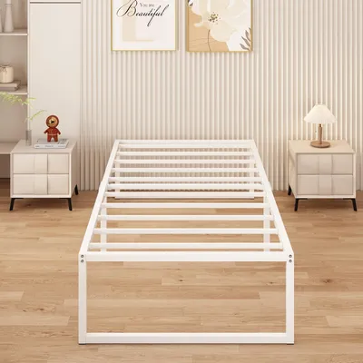 Zdjęcie produktu dla Łóżko jednoosobowe o wymiarach 90 x 200 cm, metalowe, z materacem sprężynowym