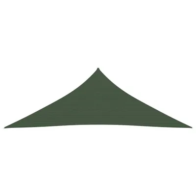 A dark green triangular shade sail is shown against a white background.