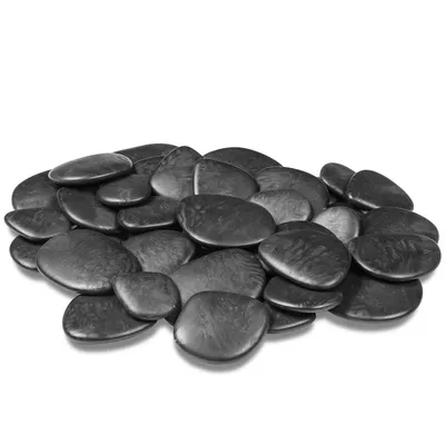 Produktbild von tera Dekosteine "Pebbles" Größe S schwarz 24 Stück