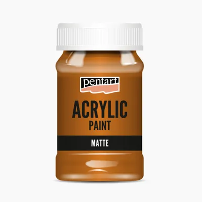 Zdjęcie produktu dla PENTART Farba akrylowa matowa, 100 ml, pomarańczowa