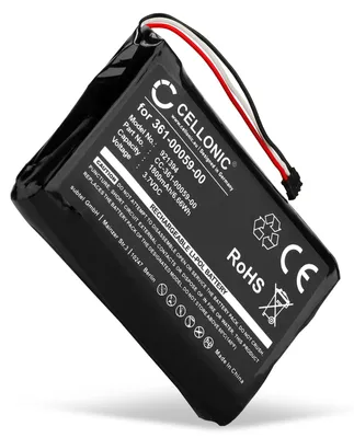 Produktbild von CELLONIC 1x Akku für Navigation Kompatibel mit Garmin Zumo 390LM, Zumo 350, zumo 340LM, 361-00059-00 - (1800mAh, 3.7V)
