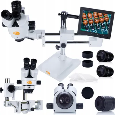 Stereomikroskop-Set, trinokular, 8-Zoll-Display, WF10x/20 mm