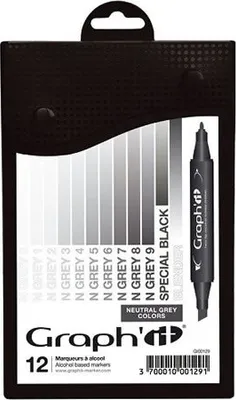 Produktbild von Set 12 Marker - Graph'It - Neutrale Töne