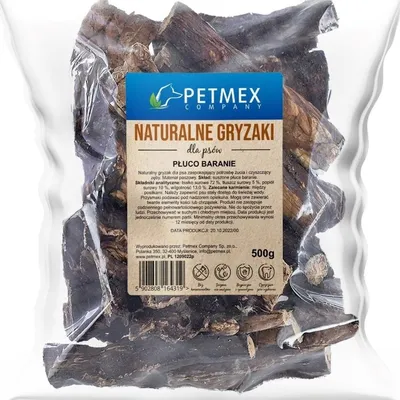 Produktbild von PETMEX Lammlungen Mono – Leckerli für Hunde – 500g