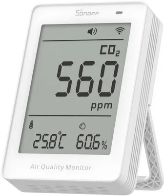 Zdjęcie produktu dla Miernik Jakości Powietrza Wifi Lcd Sonoff Airguard Co2 Sawf-08P