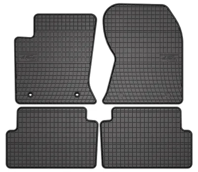 Produktbild von Gummi-Fußmatten für Ford Focus MK1 FL 2001-2004 (Schrägheck/Limousine/Kombi) – 4-tlg, Schwarz, passgenau – Wielganizator SolidPRO