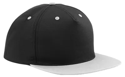 Produktbild von Beechfield - Snapback Mütze 5 Segmente für Herren/Damen Uni FK1440 (Einheitsgröße) (Schwarz/Grau)