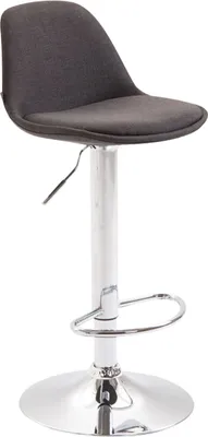 Produktbild von TPFLiving Barhocker Kilian Gestell Metall in Chromoptik Stoff Dunkelgrau