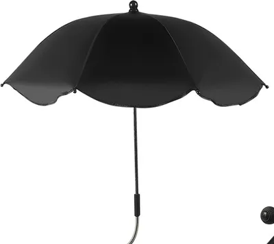 Produktbild von Kinderwagen-Regenschirm, UV-Schutz, 360 Grad verstellbar, automatisch, wasserdicht, tragbar, Sonnenschutz, Schwarz