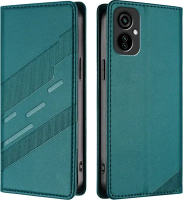 Produktbild von Hülle für Tecno Camon 19 Neo, Kunstleder Brieftaschen Handyhülle mit Kartenfach und Standfunktion Grün