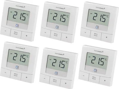 Produktbild von HOMEMATIC IP Smart Home 154666A0, Wandthermostat basic, 6 Stück