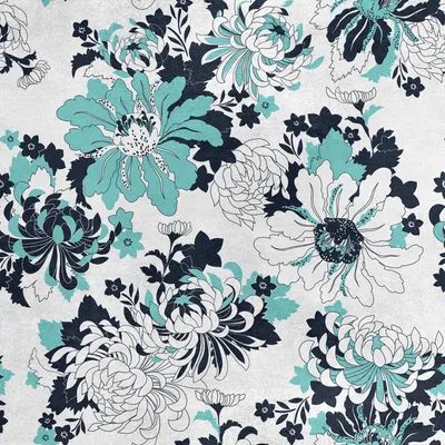 Immagine prodotto di Tessuto di velluto reale in poliestere per cucire - motivo fiori dipinti 9