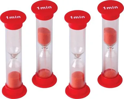 Produktbild von Sanduhr 1 Minute Rot - Timer für Spiele, Tests und Zeitmanagement