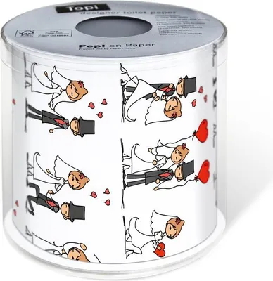 Produktbild von bedrucktes Toilettenpapier - Topi Wedding day