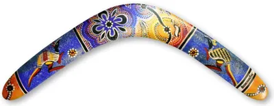 Obrázok produktu pre Bumerang Fan Holz-Bumerang Aboriginal right 30m Outdoor Mehrfarbig