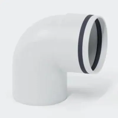 Produktbild von POLOPLAST Bogen, DN125, POLO-KAL 3S, PP-MD, Ø125mm, 87,5°, weiß, 1 Stk.