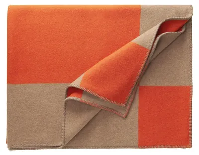 Produktbild von Eagle Products Plaid MANCHESTER, 135x205 cm, orange, natur