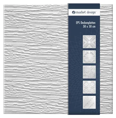 Produktbild von Deckenplatten 50x50cm Styropor EPS weiß 34 Dekore, Marbet Deckenverkleidung
