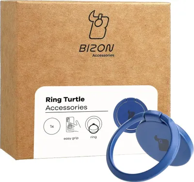 Produktbild von Fingergriff für Telefon, Bizon Accessories Ring Turtle, Dunkelblau