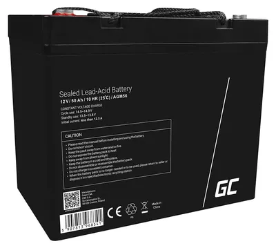 Produktbild von Green Cell® AGM 12V 50Ah Akku VRLA Blei-Batterie Bleiakku Ersatzakku Gelakku Akkubatterie Zyklenfest Unbemann Caravan | Photovoltaik | Rollstuhl | Solarspeicher| Solarbatterie | Solarpanel | Wohnwagen