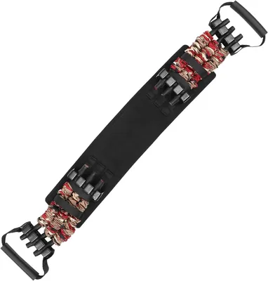 Produktbild von Bankdrücken mit einem Zugseil und elastischen Widerstandsbändern aus Nylon mit ergonomischen Griffen für das Brustmuskeltraining zu Hause und im Fitnessstudio