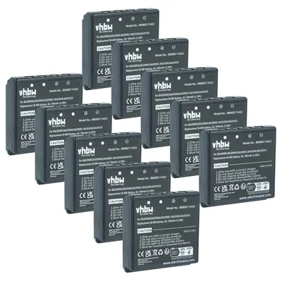 Produktbild von vhbw 10x Akku Ersatz für HBC FuB5AA, FuB05AA, FuB05XL, Fub9NM, BA226030 für Industrie-Funkfernsteuerung Fernbedienung (700 mAh, 6 V, NiMH) - Schwarz